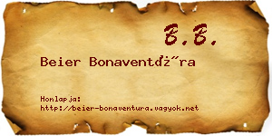 Beier Bonaventúra névjegykártya